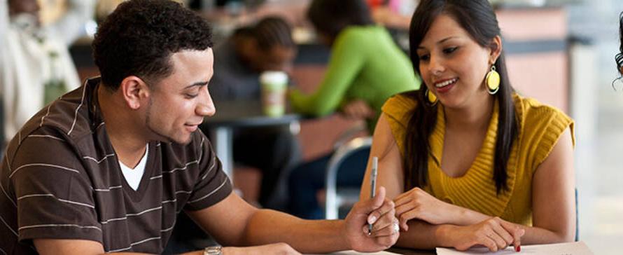 Students studying together